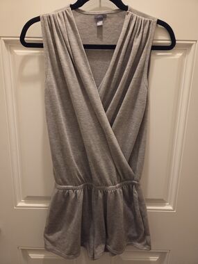 Aerie Light Gray Sleeveless Romper